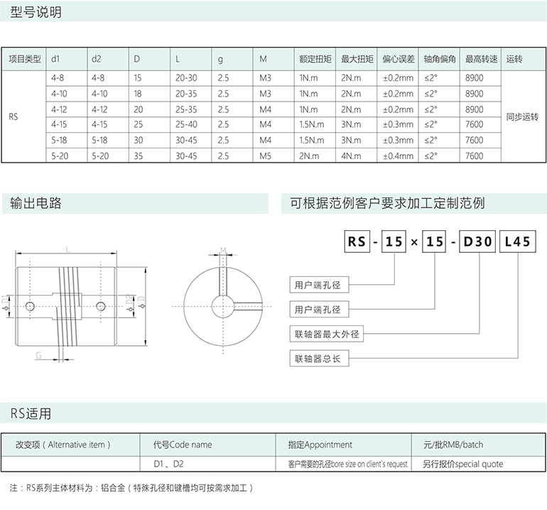 RB系列線性頂絲聯軸器