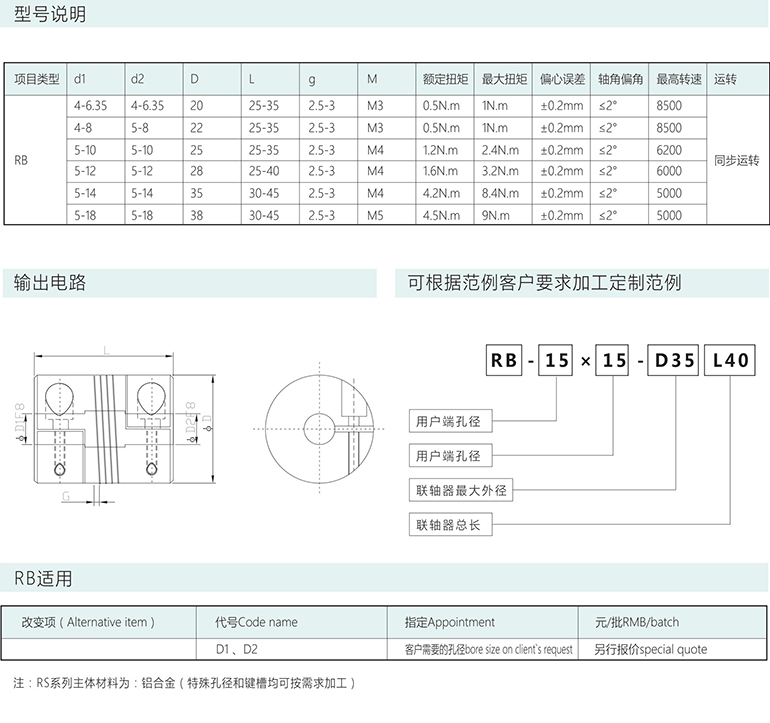 RB系列線性報警聯軸器