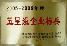 五星級企業(yè)標(biāo)兵（2005-2006年度）
